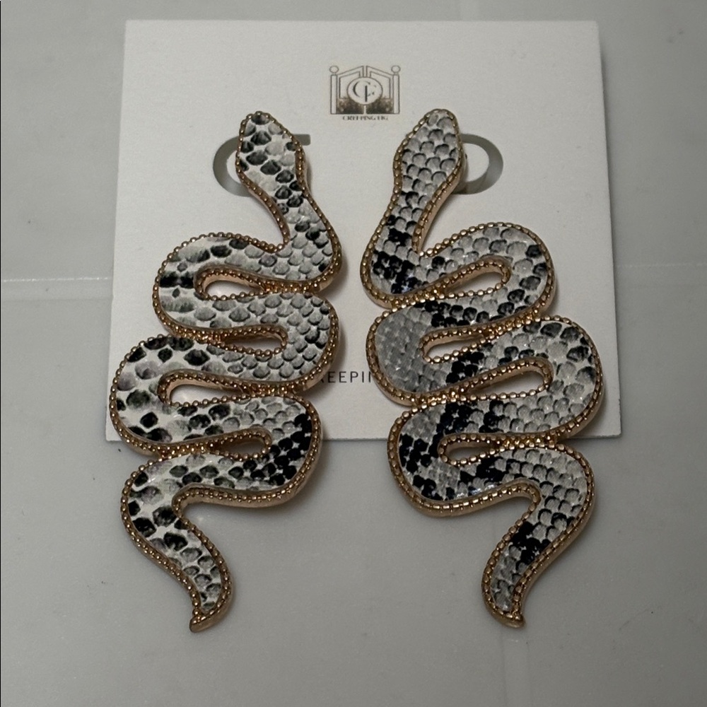 Fabulous Python Snake Earrings
